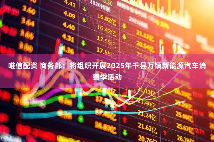 唯信配资 商务部：将组织开展2025年千县万镇新能源汽车消费季活动